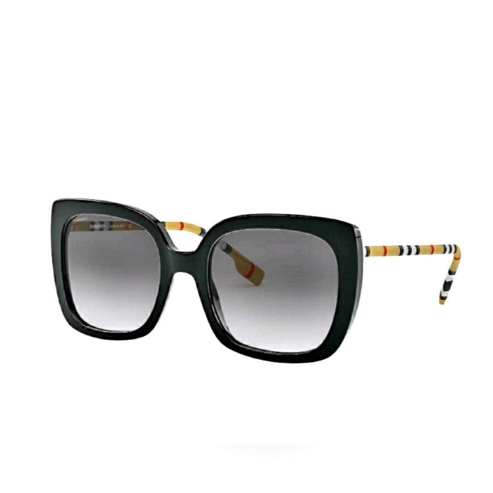 NEW Burberry Sunglasses - Black Burberry Nova Check/Plaid